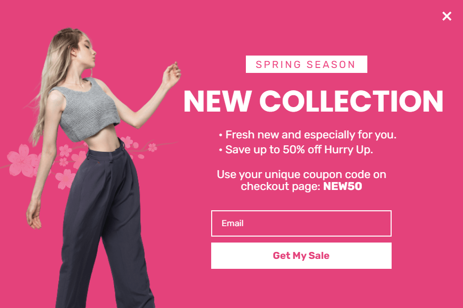 Free Convert visitors into Customers with New Spring Collection