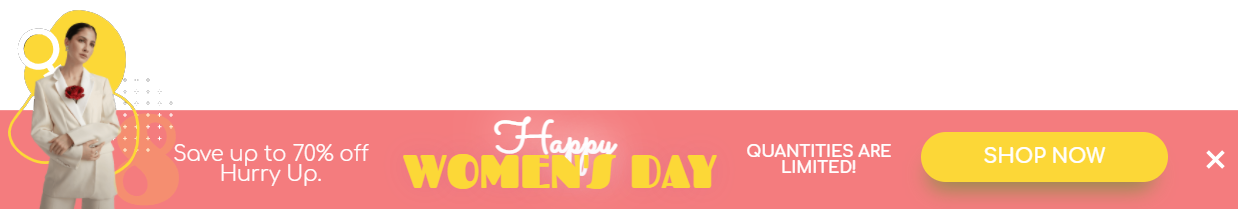 Free Women's Day sale promotion popup