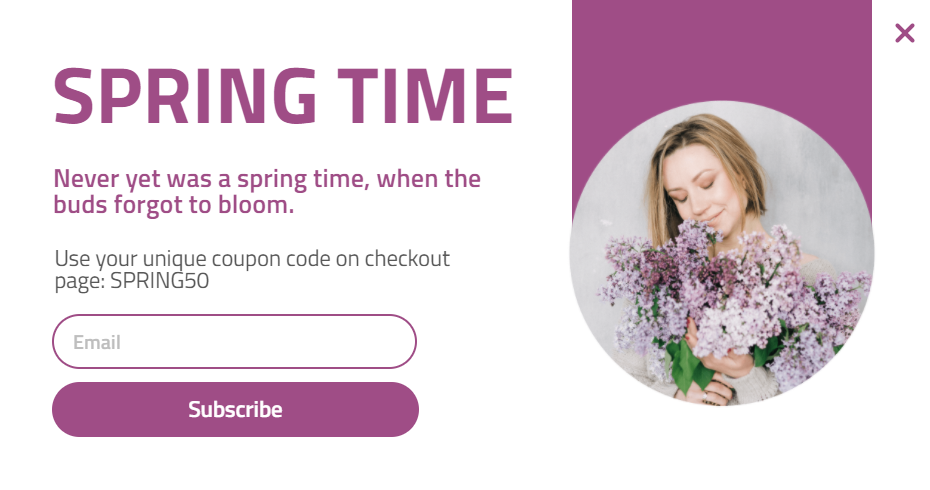 Free Convert visitors into Customers with New Spring Collection