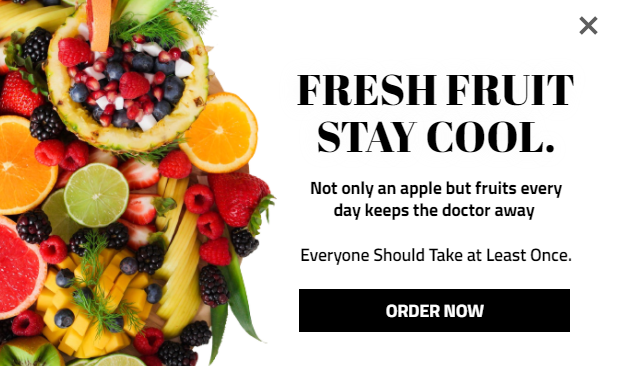 Free Creative for Fresh Fruit for promoting sales and deals on your website