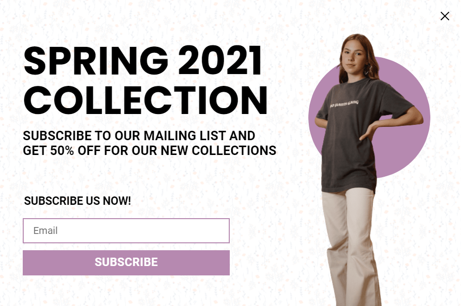 Free Convert visitors into Customers with New Spring Collection