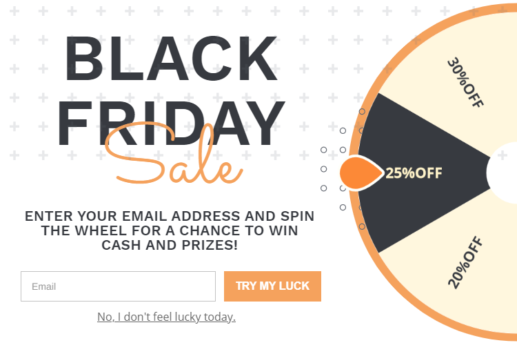 Free Black Friday sale spinner