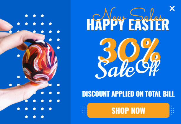 Free Happy Easter promotion popup