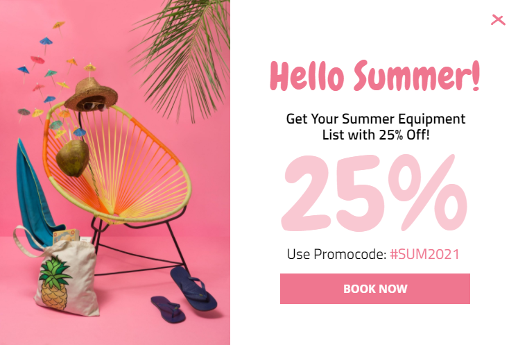 Free Creative Summer Sales design for promoting sales and deals on your website