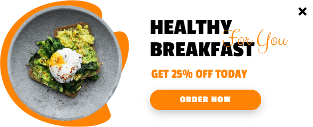 Creative for Healthy Breakfast for promoting sales and deals on your website
