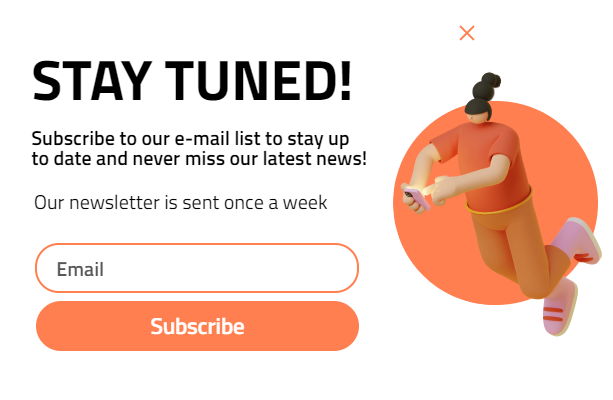 Free Convert visitors into Customers with Subscribe newsletter popup design