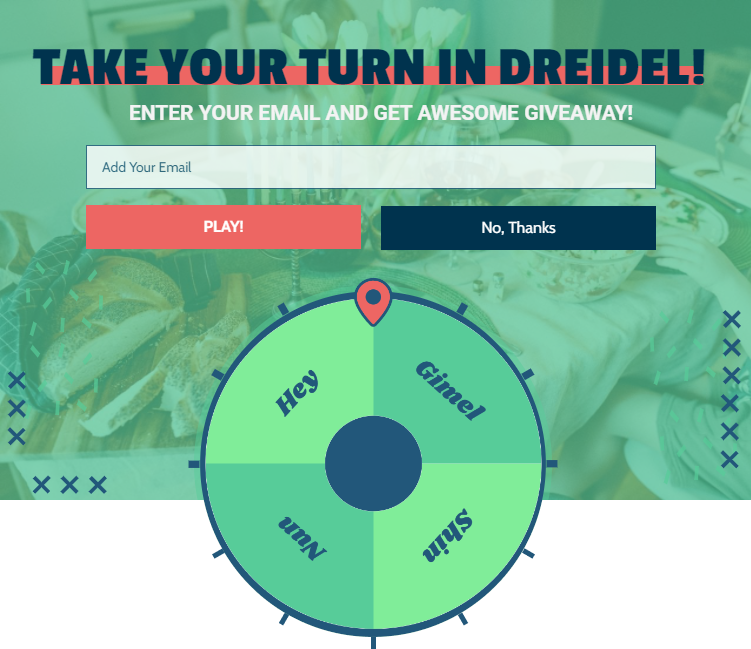 Free Hanukkah Dreidel Spinner