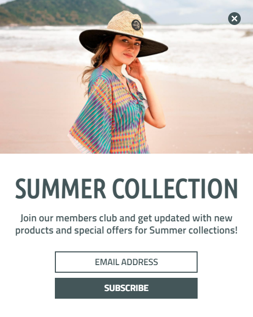 Free Creative for New Summer Collection for promoting sales and deals on your website