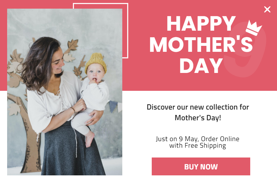 Free Creative Mother's Day for promoting sales and deals on your website