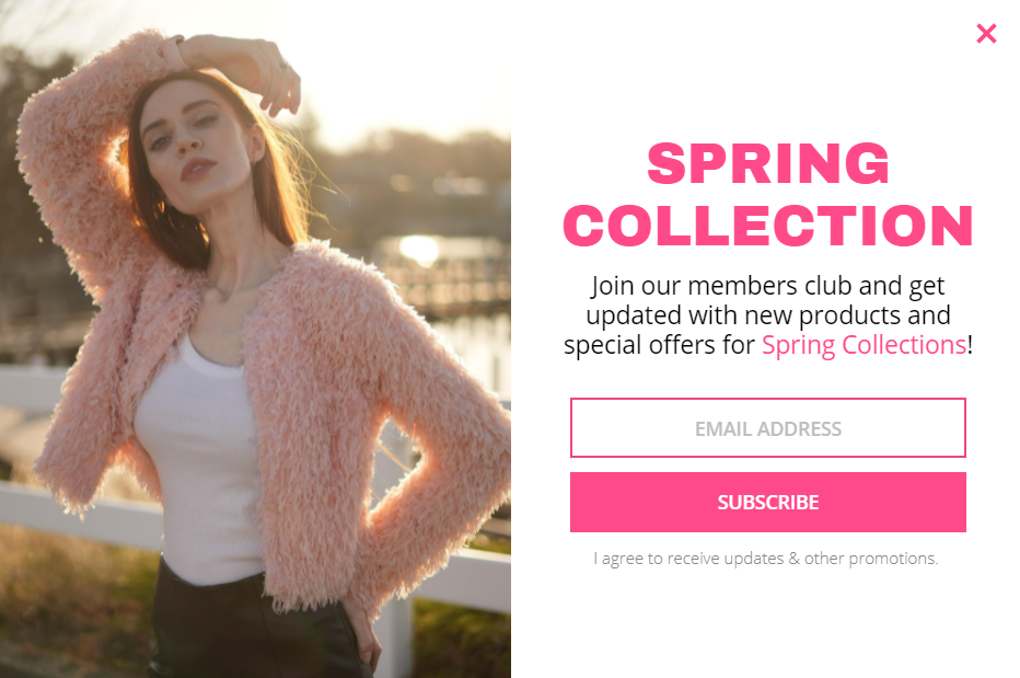 Free Convert visitors into Customers with New Spring Collection