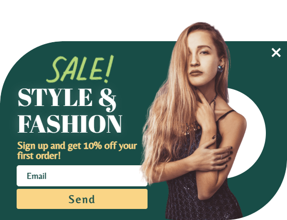 Free Fashion & Style popup design