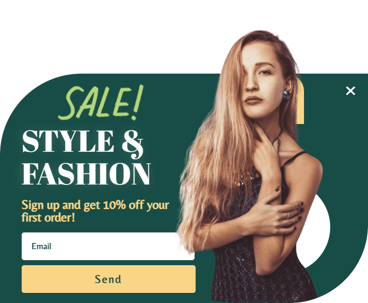 Free Fashion & Style popup design