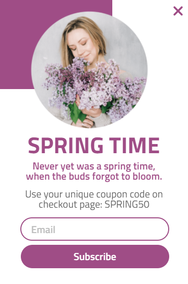 Free Convert visitors into Customers with New Spring Collection