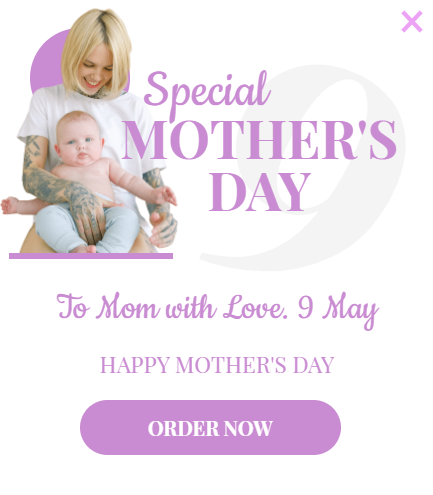 Free Creative Special Mother's Day for promoting sales and deals on your website
