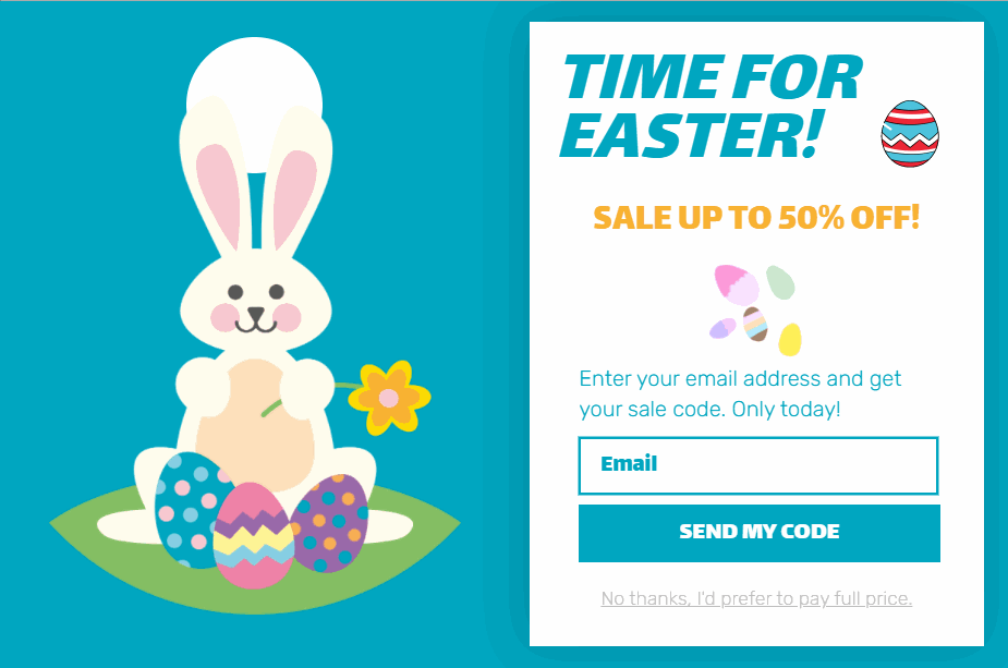 Free Happy Easter popup