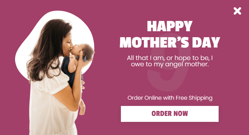 Free Creative Mother's Day for promoting sales and deals on your website