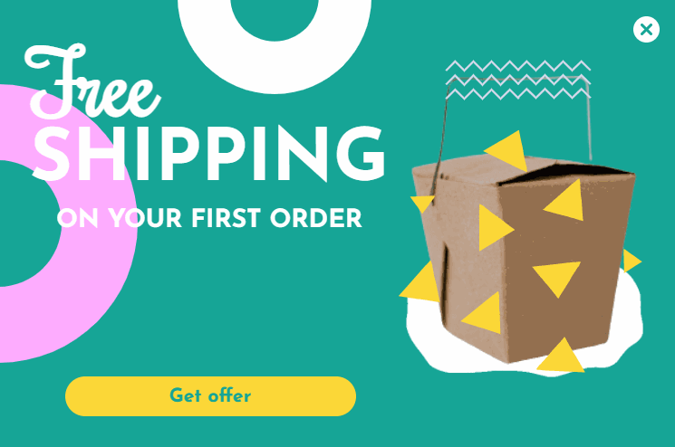 Free Free shipping popup