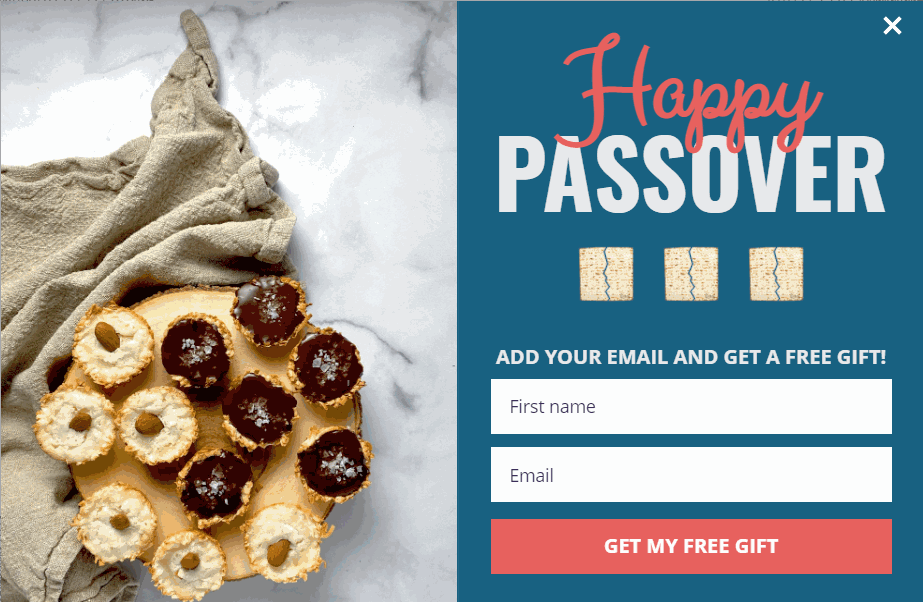 Free Passover Day popup