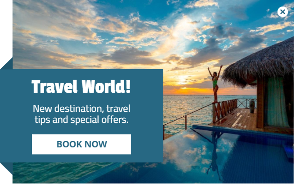 Free Creative Travel World for promoting sales and deals on your website