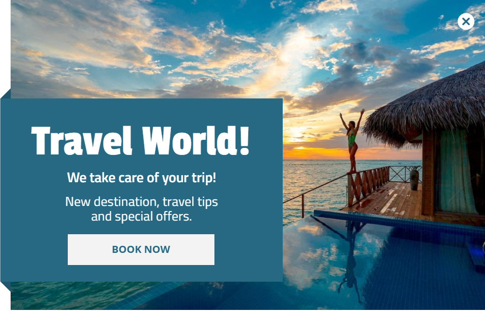 Free Creative Travel World for promoting sales and deals on your website