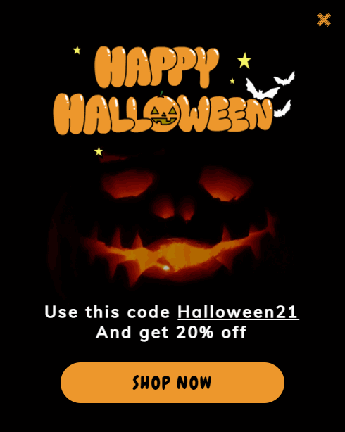 Happy Halloween for promoting sales and deals on your website