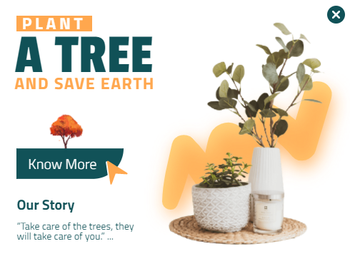 Free Plant a tree popup design