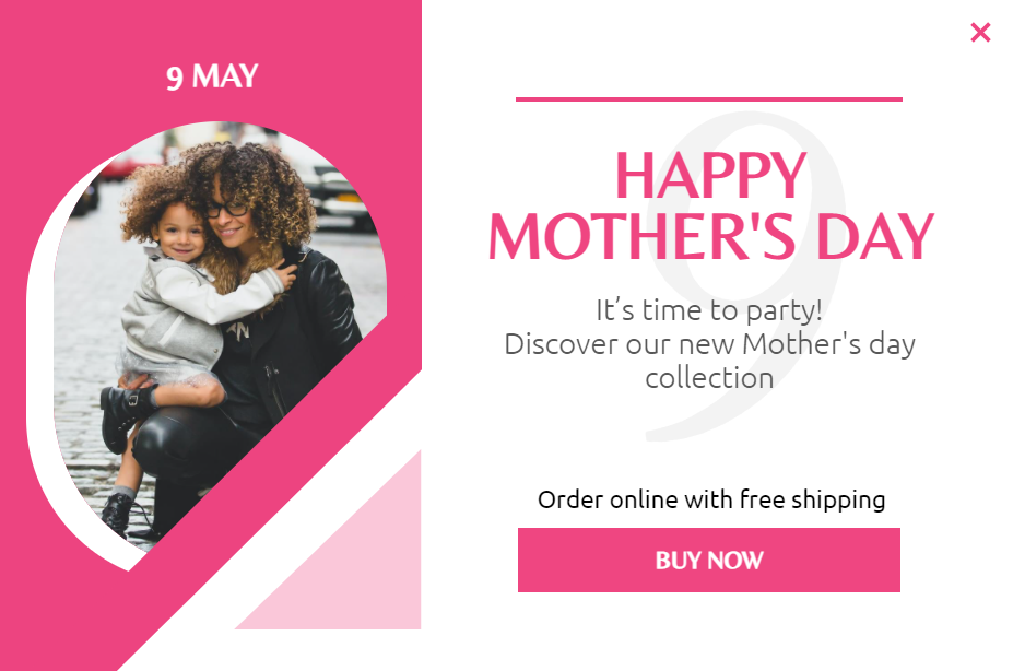 Free Creative Mother's Day for promoting sales and deals on your website