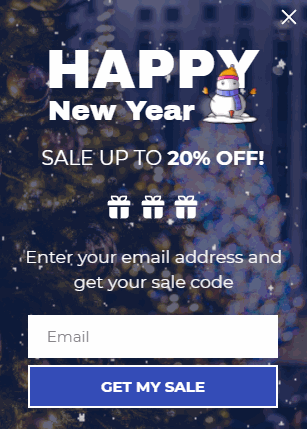 Convert visitors into Customers with New Year 2022 popup design