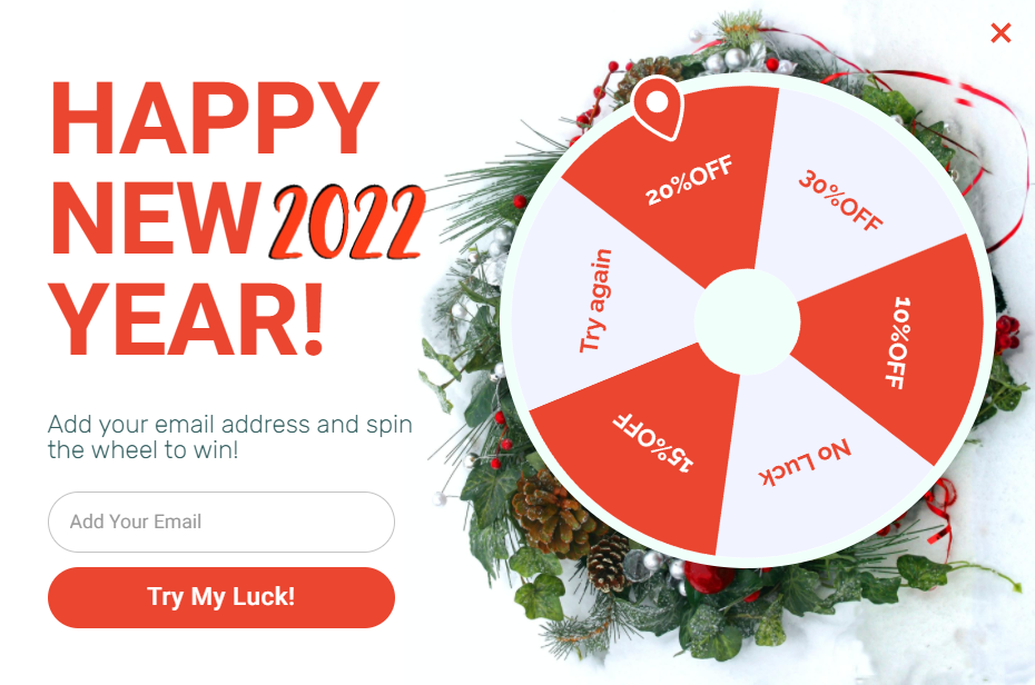 Lucky New Year Spinner Promotion Builder