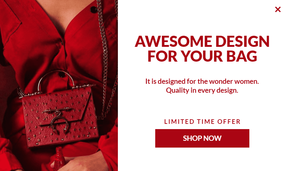 Free Creative for Bag Design for promoting sales and deals on your website