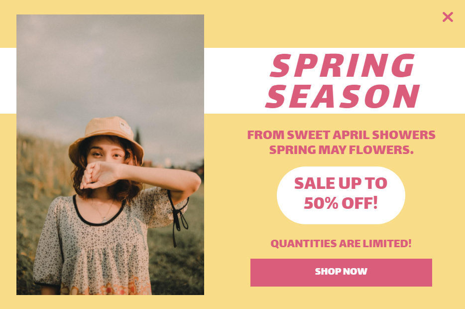 Free Creative Spring Season for promoting sales and deals on your website