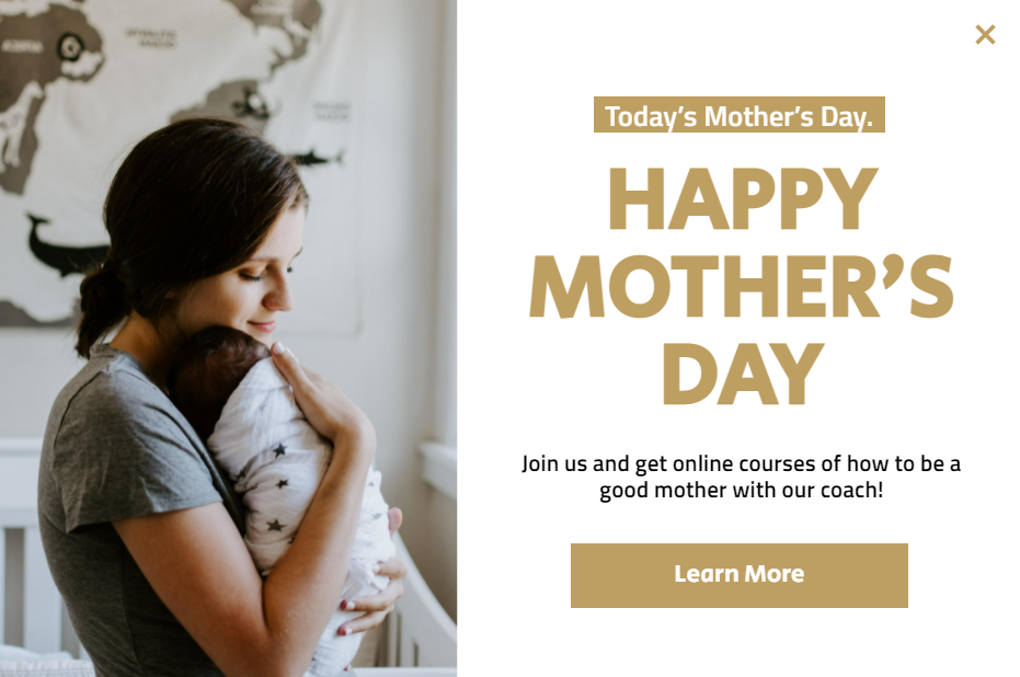 Free Creative Mother's Day Online Courses for promoting sales and deals on your website