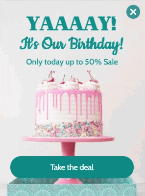 Free Birthday anniversary promotion