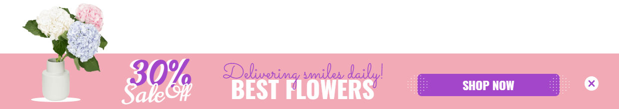 Free Best Flowers promotion popup