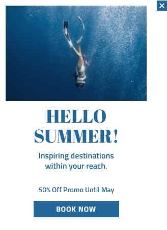 Free Creative for Summer Vacations for promoting sales and deals on your website