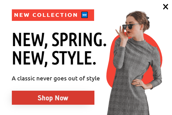 Free Spring collection promotion popup