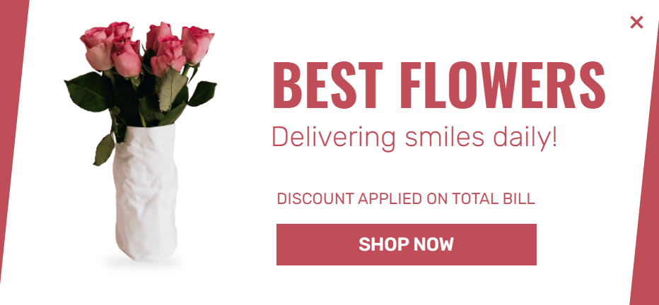 Free Creative Best Flowers Daily for promoting sales and deals on your website