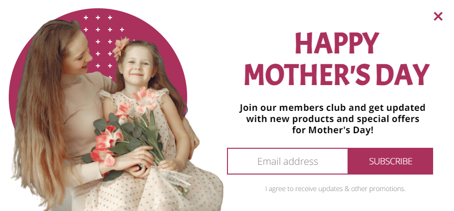 Free Convert visitors into Customers with Mother's Day Subscription Club