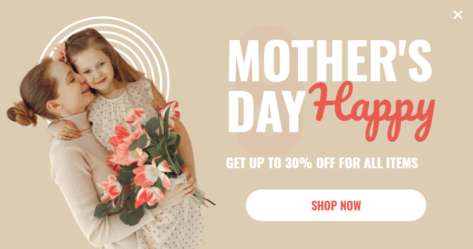 Free Creative Mother's Day for promoting sales and deals on your website