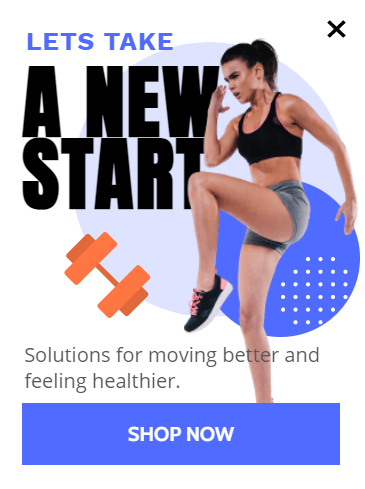 Free Women Fitness popup design