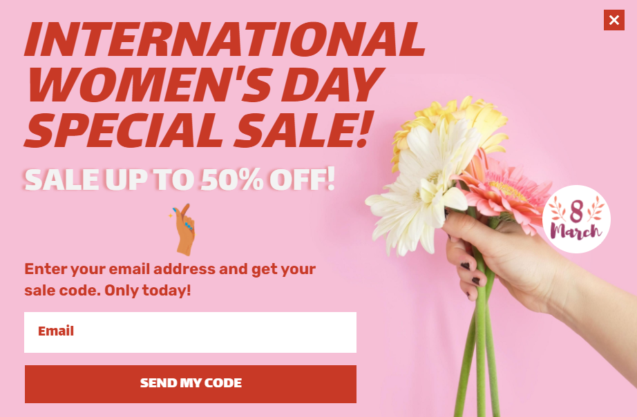 Free Women's Day special sale