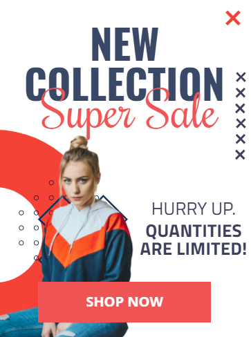 Free New collection sale promotion popup