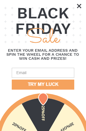 Free Black Friday sale spinner