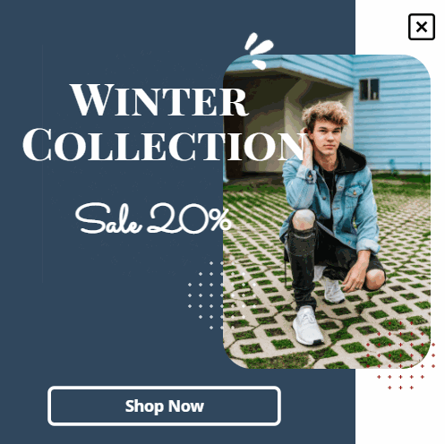 Free Winter sale promotion popup