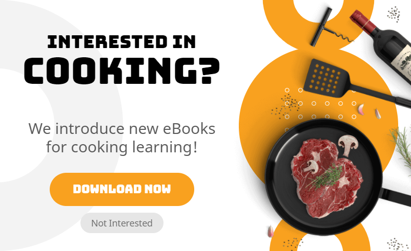 Free Cooking eBook popup