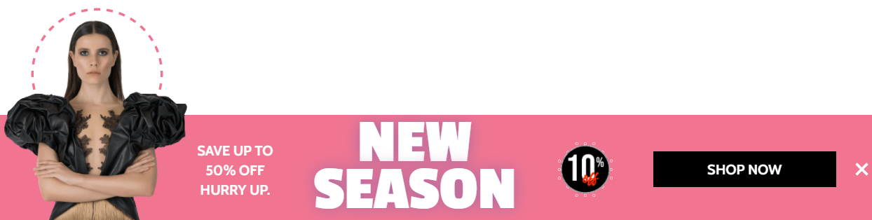 Free New Season Sale promotion popup