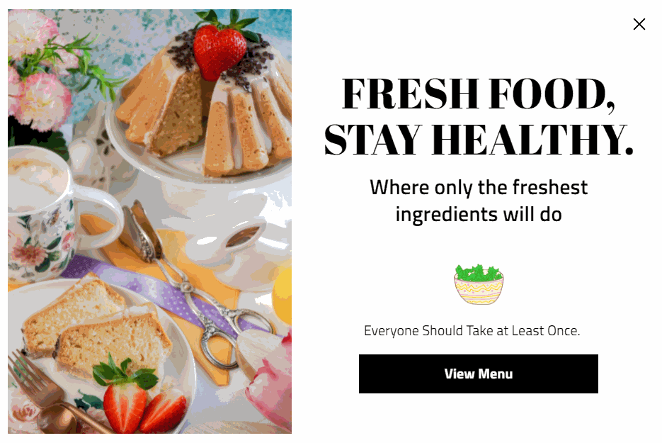 Creative for Healthy Food for promoting sales and deals on your website