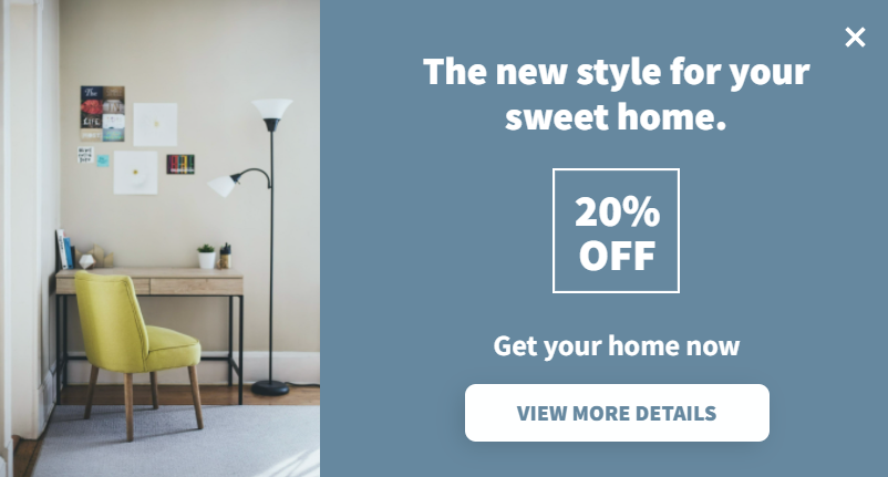 Free Creative for New Home Style for promoting sales and deals on your website