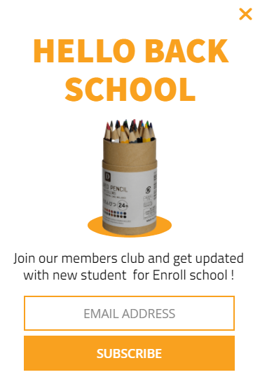 Free Convert visitors into Customers with School Collection