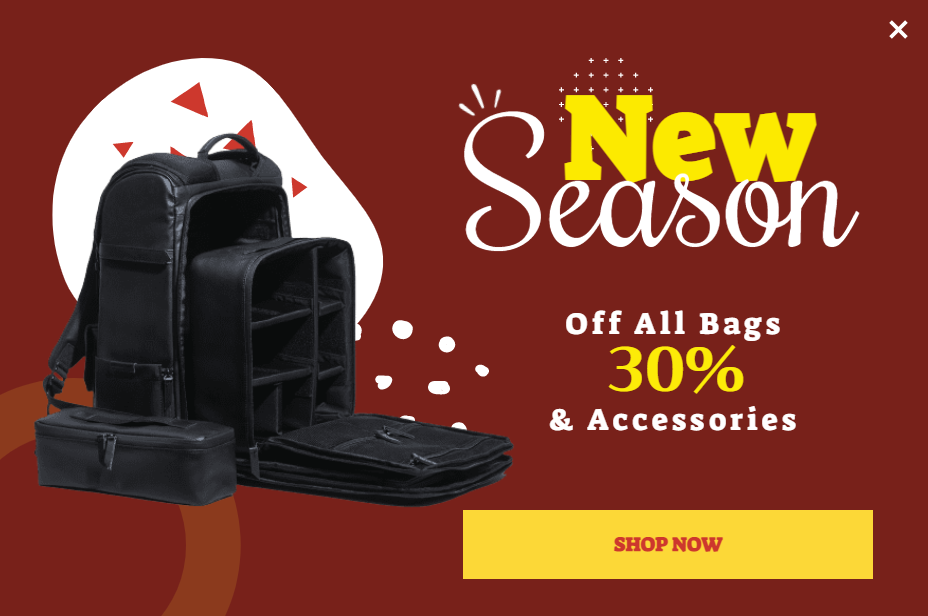 Free New Season Sale promotion popup